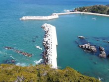 宮城県 網地島 23年災長渡漁港西防波堤災害復旧工事